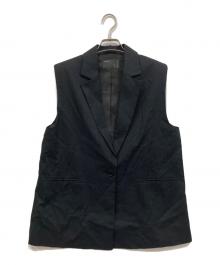 Noble（ノーブル）の古着「コットンリネンパワーショルダージレ」｜ブラック