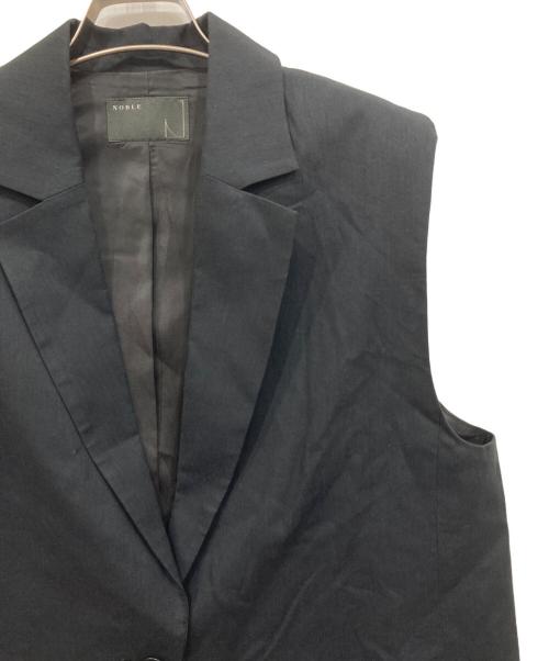 Noble（ノーブル）Noble (ノーブル) コットンリネンパワーショルダージレ ブラック サイズ:36の古着・服飾アイテム
