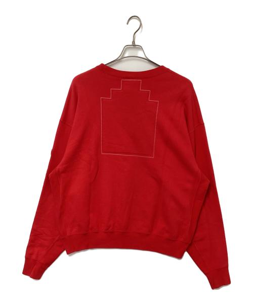 C.E（シーイー）C.E (シーイー キャブエンプト) NOSTALGIA CREW NECK SWEAT レッド サイズ:Lの古着・服飾アイテム