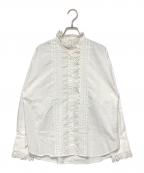 ARPEGE STORYアルページュストーリー）の古着「刺繍フリルブラウス」｜ホワイト