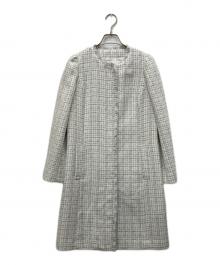 Mystrada（マイストラーダ）の古着「ツイードロングジャケット」｜オフホワイト