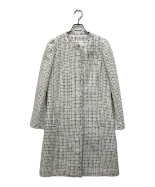 Mystrada（マイストラーダ）Mystrada (マイストラーダ) ツイードロングジャケット オフホワイト サイズ:36の古着・服飾アイテム