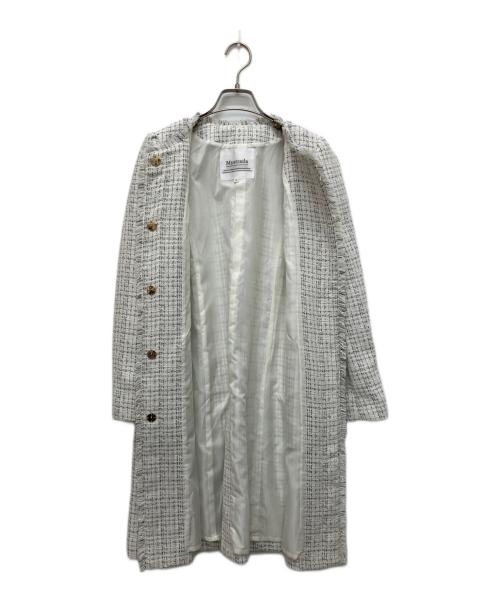 Mystrada（マイストラーダ）Mystrada (マイストラーダ) ツイードロングジャケット オフホワイト サイズ:36の古着・服飾アイテム