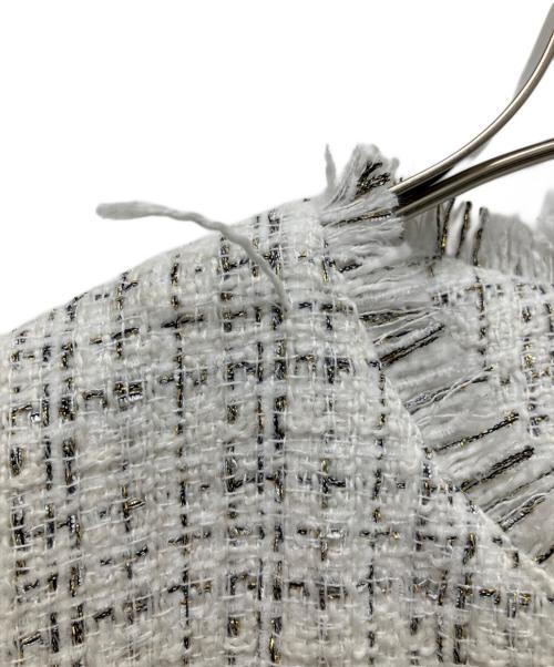 Mystrada（マイストラーダ）Mystrada (マイストラーダ) ツイードロングジャケット オフホワイト サイズ:36の古着・服飾アイテム