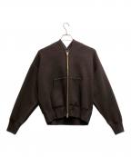 ARPEGE STORYアルページュストーリー）の古着「ニットパーカー」｜ブラウン