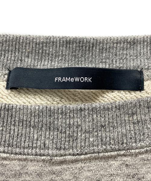 FRAMeWORK（フレームワーク）FRAMeWORK (フレームワーク) ボートネックワイドスウェット グレー サイズ:FREEの古着・服飾アイテム