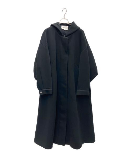 ENFOLD（エンフォルド）ENFOLD (エンフォルド) ボンディングフーディフレアコート ブラック サイズ:36の古着・服飾アイテム