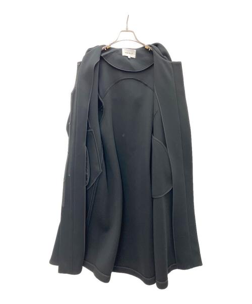 ENFOLD（エンフォルド）ENFOLD (エンフォルド) ボンディングフーディフレアコート ブラック サイズ:36の古着・服飾アイテム