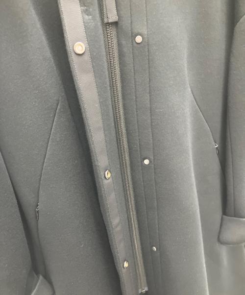 ENFOLD（エンフォルド）ENFOLD (エンフォルド) ボンディングフーディフレアコート ブラック サイズ:36の古着・服飾アイテム