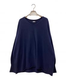 IENA（イエナ）の古着「FineニュージーウールニュアンスVプルオーバー」｜ネイビー