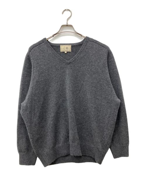 DEMYLEE（デミリー）DEMYLEE (デミリー) JOVIE カシミヤハイVネックニットプルオーバー グレー サイズ:Ｍの古着・服飾アイテム