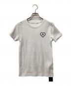 MARINE SERRE×nubianマリーンセル×ヌビアン）の古着「別注ORGANIC COTTON 1X1 RIB T-SHIRT」｜ホワイト