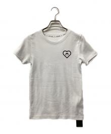 MARINE SERRE×nubian（マリーンセル×ヌビアン）の古着「別注ORGANIC COTTON 1X1 RIB T-SHIRT」｜ホワイト