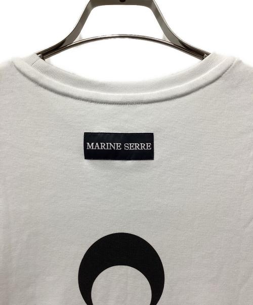 MARINE SERRE（マリーンセル）MARINE SERRE (マリーンセル) nubian (ヌビアン) 別注ORGANIC COTTON 1X1 RIB T-SHIRT ホワイト サイズ:Mの古着・服飾アイテム