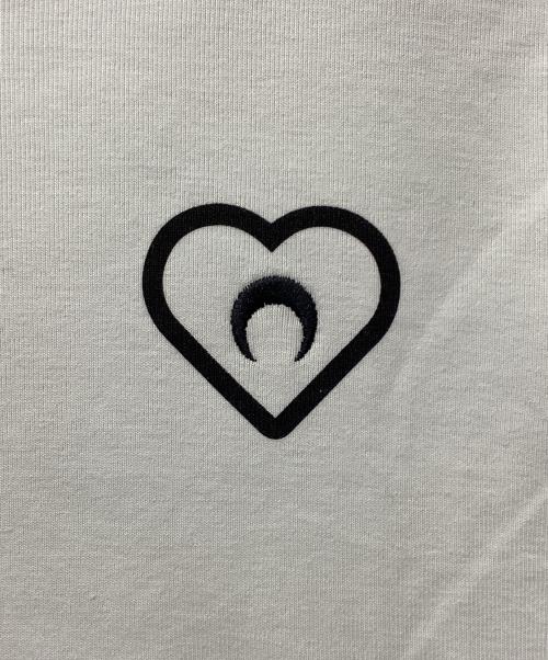 MARINE SERRE（マリーンセル）MARINE SERRE (マリーンセル) nubian (ヌビアン) 別注ORGANIC COTTON 1X1 RIB T-SHIRT ホワイト サイズ:Mの古着・服飾アイテム