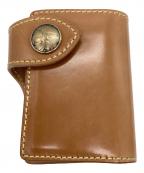 mama kinママ キン）の古着「LEATHER RIDERS WALLET」｜ベージュ