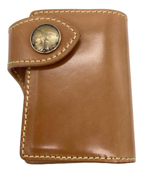 mama kin（ママ キン）mama kin (ママ キン) LEATHER RIDERS WALLET ベージュの古着・服飾アイテム