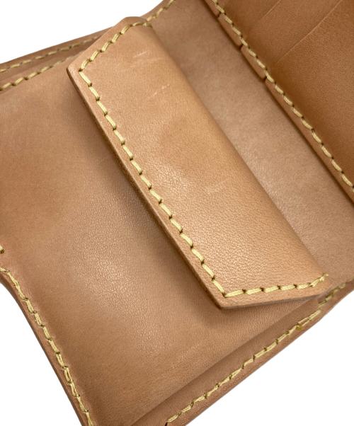 mama kin（ママ キン）mama kin (ママ キン) LEATHER RIDERS WALLET ベージュの古着・服飾アイテム