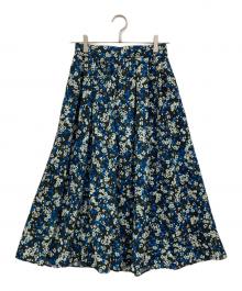KUMIKYOKU（クミキョク）の古着「ニュアージュフラワープリント スカート」｜ブルー