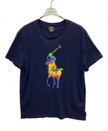 POLO RALPH LAUREN（ポロ・ラルフローレン）の古着「ビッグポニープリントTシャツ」｜ネイビー