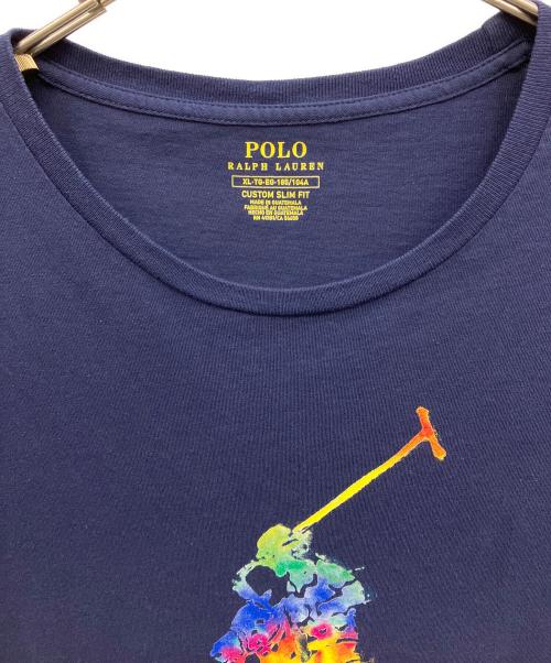 POLO RALPH LAUREN（ポロ・ラルフローレン）POLO RALPH LAUREN (ポロ・ラルフローレン) ビッグポニープリントTシャツ ネイビー サイズ:XLの古着・服飾アイテム