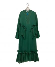 UN3D.（アンスリード）の古着「FRILL SACK OP」｜グリーン