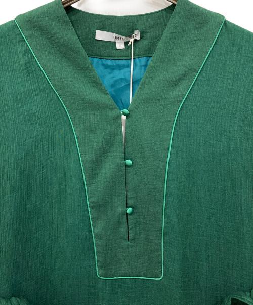 UN3D.（アンスリード）UN3D. (アンスリード) FRILL SACK OP グリーン サイズ:Freeの古着・服飾アイテム