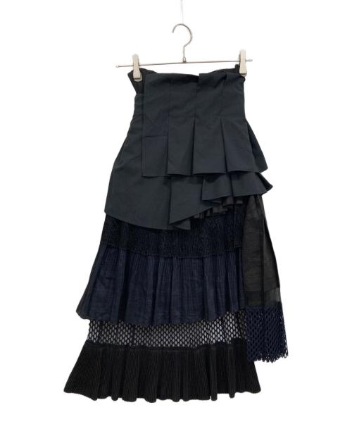 UNITED TOKYO（ユナイテッドトーキョー）UNITED TOKYO (ユナイテッドトーキョー) プリーツレイヤードスカート ブラック サイズ:1 未使用品の古着・服飾アイテム
