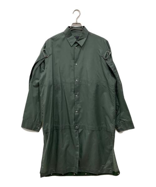 ALMOSTBLACK（オールモストブラック）ALMOSTBLACK (オールモストブラック) SHIRTS COAT グリーン サイズ:2の古着・服飾アイテム