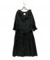 CASA FLINE（カーサフライン）の古着「フリルカラーボリュームドレス」｜ブラック