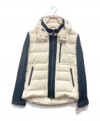 TATRASタトラス）の古着「TARO/フーデッドダウンジャケット」｜アイボリー×ブラック