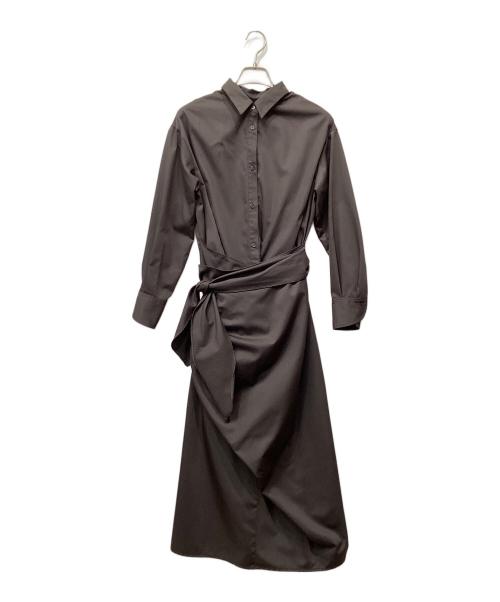 anuans（アニュアンス）anuans (アニュアンス) ラップストレートシャツワンピース ブラウン サイズ:Fの古着・服飾アイテム