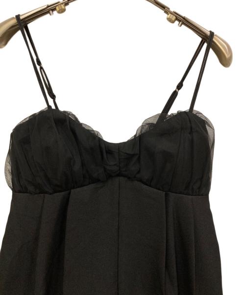 Ameri（アメリ）AMERI (アメリ) NET TULLE TOP LAYERED ROMPERS ブラック サイズ:SIZE Mの古着・服飾アイテム