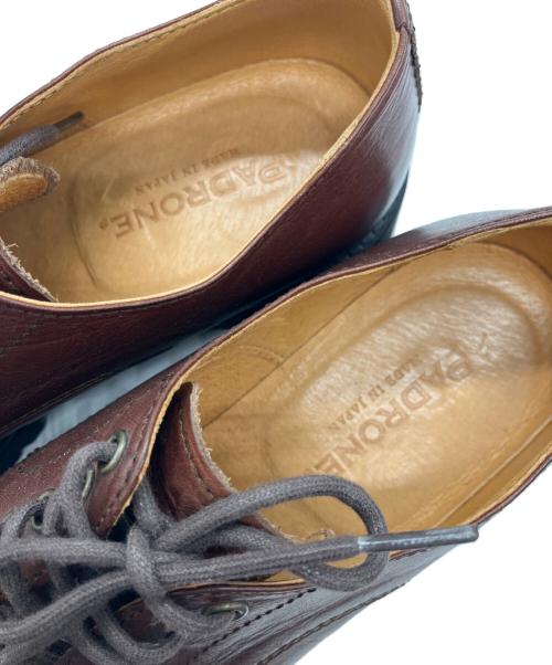 PADRONE（パドローネ）PADRONE (パドローネ) キャップトゥシューズ ブラウン サイズ:SIZE40の古着・服飾アイテム