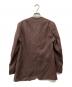 BRILL (ブリル) リネンノーカラージャケット ブラウン サイズ:36：14000円