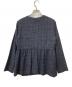 UNITED ARROWS (ユナイテッドアローズ) ミックスツイード バックペプラム ブラウス ネイビー サイズ:38：6000円