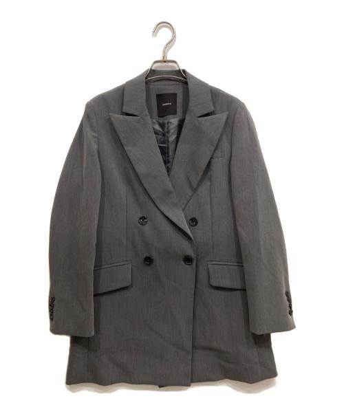anuans（アニュアンス）anuans (アニュアンス) ミドルレングスダブルジャケット グレー サイズ:Freeの古着・服飾アイテム