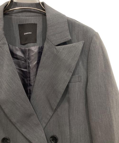 anuans（アニュアンス）anuans (アニュアンス) ミドルレングスダブルジャケット グレー サイズ:Freeの古着・服飾アイテム