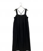 ANOGHアノフ）の古着「BACK OPEN CAMISOLE DRESS」｜ブラック