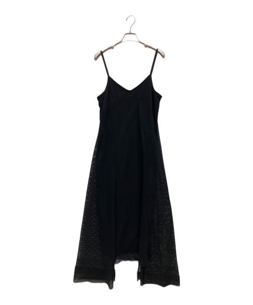 UN3D.（アンスリード）UN3D. (アンスリード) MESH ASYMME CAMI OP ブラック サイズ:38の古着・服飾アイテム