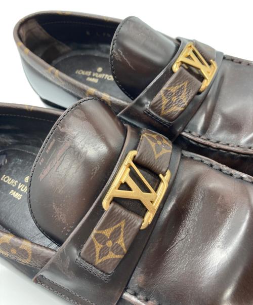 LOUIS VUITTON（ルイ ヴィトン）LOUIS VUITTON (ルイ ヴィトン) LV金具ローファー ブラウン サイズ:8の古着・服飾アイテム
