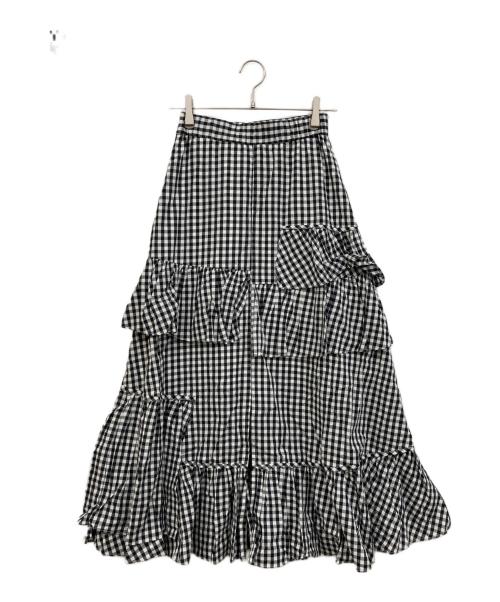 CADUNE（カデュネ）CADUNE (カデュネ) フリルスカート ブラック サイズ:36の古着・服飾アイテム