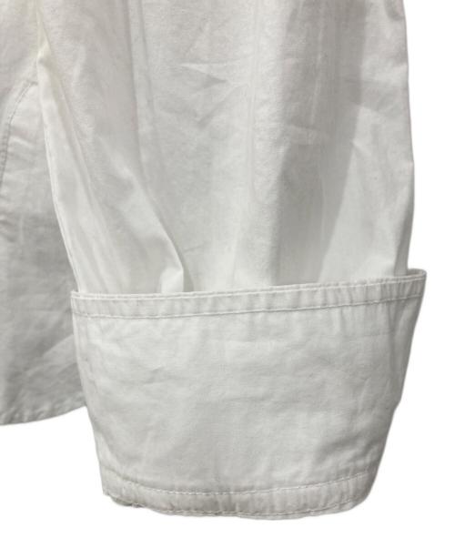 GANNI（ガニー）GANNI (ガニー) ビブカラーブラウス ホワイト サイズ:32の古着・服飾アイテム