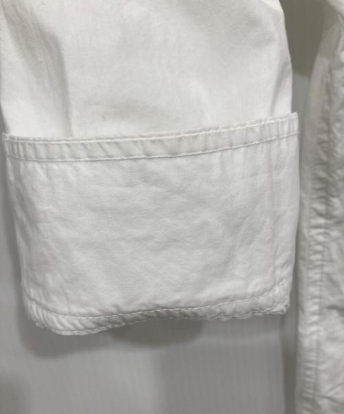 GANNI（ガニー）GANNI (ガニー) ビブカラーブラウス ホワイト サイズ:32の古着・服飾アイテム