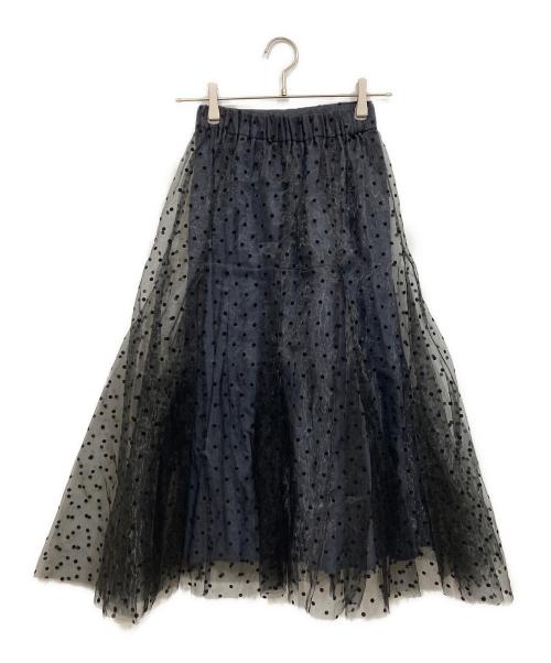 ST.ROONEY（セントルーニー）ST.ROONEY (セントルーニー) オーガンジードットスカート ネイビー サイズ:Freeの古着・服飾アイテム