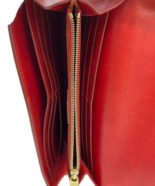 THE ROW（ザ ロウ）THE ROW (ザ ロウ) Lady Soft Leather Wallet レディソフトレザーウォレット レッドの古着・服飾アイテム