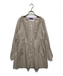 BLUE LABEL CRESTBRIDGE（ブルーレーベルクレストブリッジ）の古着「コットンローン チュニックブラウス」｜ベージュ