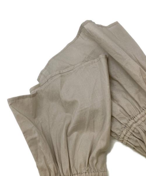 BLUE LABEL CRESTBRIDGE（ブルーレーベルクレストブリッジ）BLUE LABEL CRESTBRIDGE (ブルーレーベルクレストブリッジ) コットンローン チュニックブラウス ベージュ サイズ:36の古着・服飾アイテム