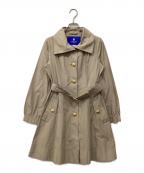 BLUE LABEL CRESTBRIDGEブルーレーベルクレストブリッジ）の古着「金釦ベルテッドコート」｜ベージュ