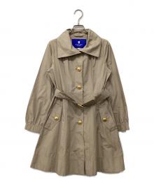 BLUE LABEL CRESTBRIDGE（ブルーレーベルクレストブリッジ）の古着「金釦ベルテッドコート」｜ベージュ